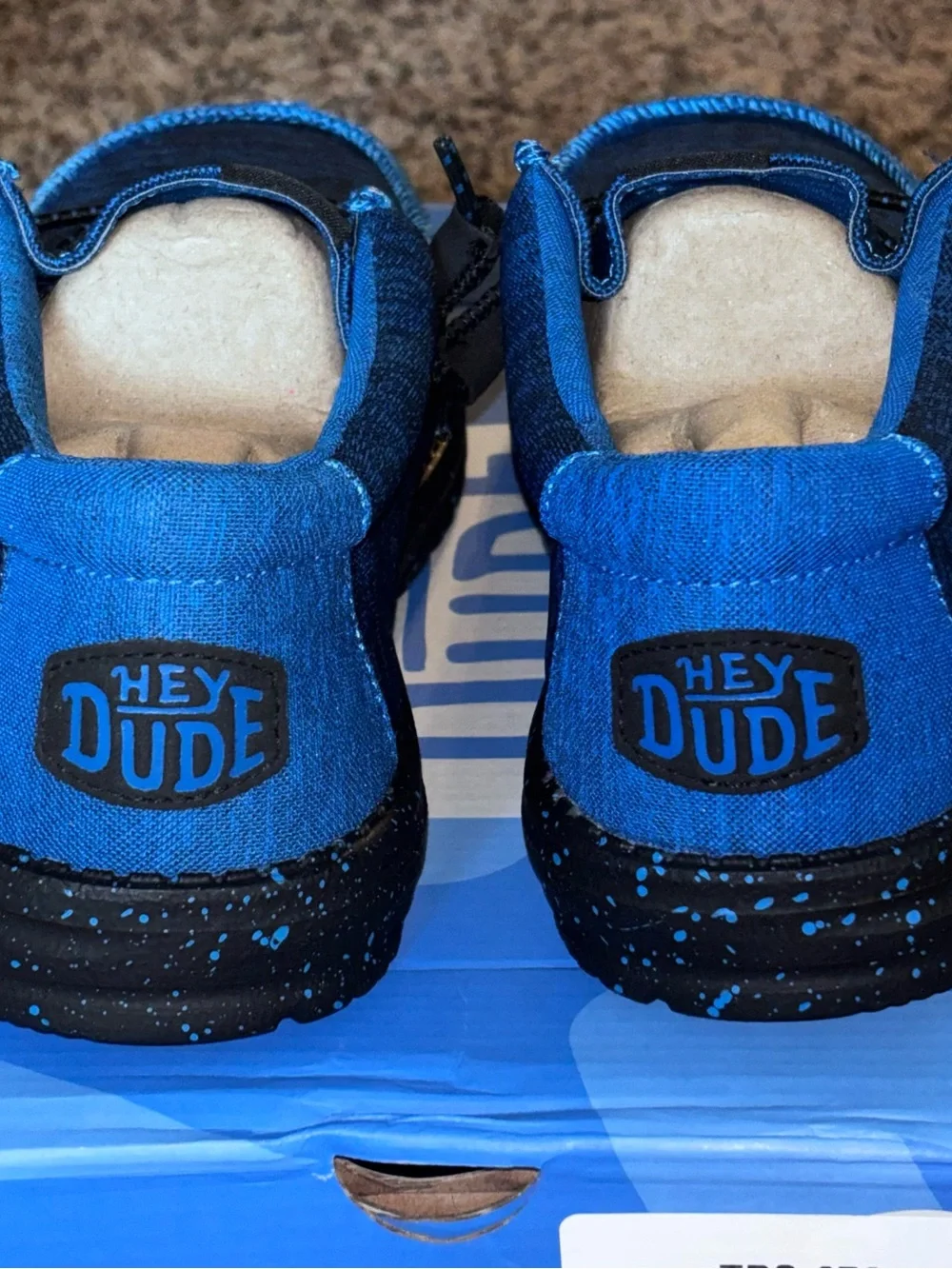 HEY DUDE WALLY SPORT KNIT MENS Size 8 Unreleased  BLUE/BLACK New